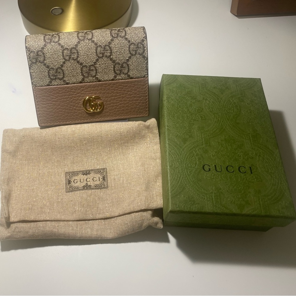 Authentic Gucci Monogram Compact Wallet Full Incl… - image 1
